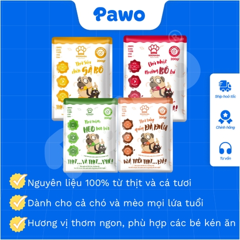 Phù Hợp Bé Kén Ăn - Pate Tươi Googaga 85G Cho Chó và Mèo, Dinh Dưỡng | PAWO