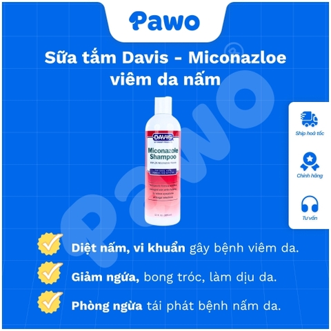 Sữa Tắm Hỗ Trợ Các Bệnh Về Da DAVIS 355ml PAWO
