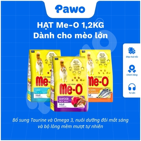 Hạt Me-O Dành Cho Mèo Lớn (Vị Cá Ngừ, Hải Sản, Cá Thu, Cá Hồi) | PAWO