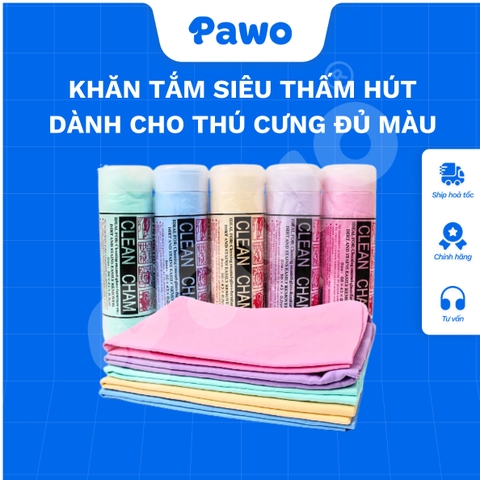 Khăn Tắm Siêu Thấm Hút Cho Chó Mèo PAWO