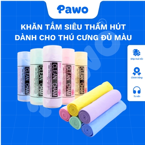 Khăn Tắm Siêu Thấm Hút Cho Chó Mèo PAWO