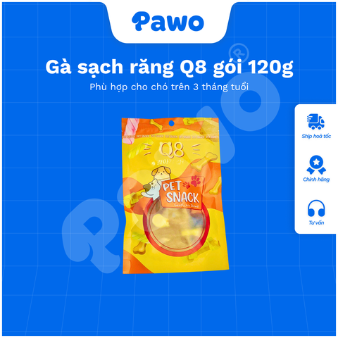 Gà sạch răng Q8 gói 120g | PAWO