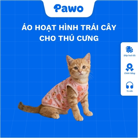 Áo ba lỗ họa tiết hoạt hình, trái cây PAWO