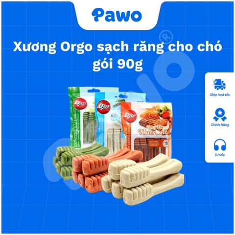 Xương Orgo sạch răng cho chó gói 90g | PAWO
