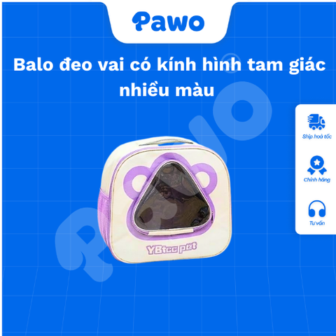 Balo đeo vai có kính hình tam giác nhiều màu cho thú cưng - PAWO