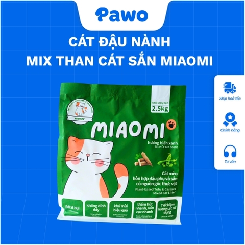 Cát Mèo Mix Sắn & Đậu Nành 4 Trong 1 Từ Thiên Nhiên MIAOMI