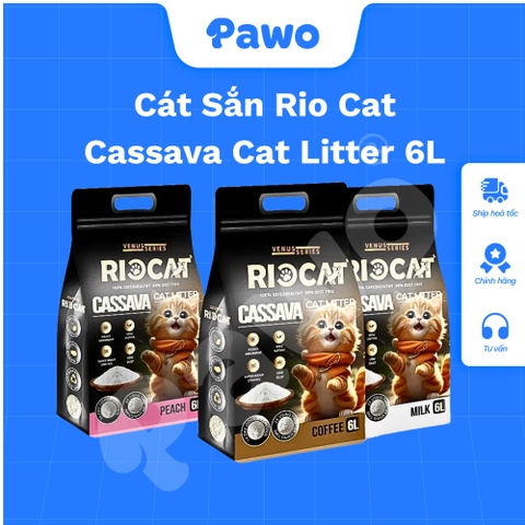 Cát sắn Rio Cat - Cassava cat litter 6L PAWO
