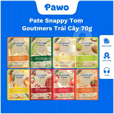 Pate SNAPPY TOM GOURMET Cá Ngừ Trái Cây, Gà Rau 70g - PAWO