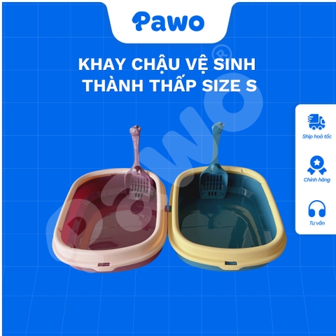 Khay chậu vệ sinh thành thấp - S cho thú cưng - PAWO