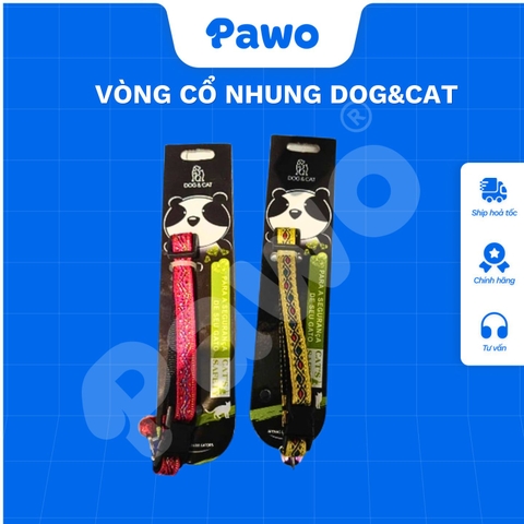 Vòng cổ nhung Dog&Cat