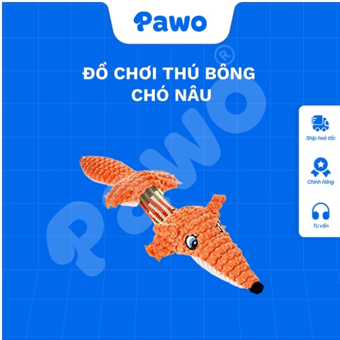 Đồ chơi thú bông tiếng kêu chó nâu cho thú cưng - PAWO