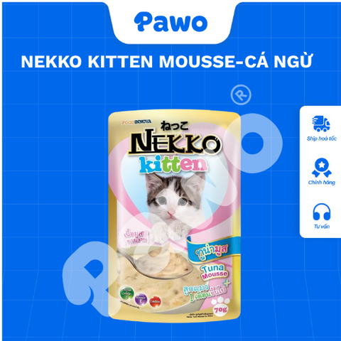 Pate NEKKO cho mèo con dạng kem nội địa Thái Lan gói 70g PAWO.