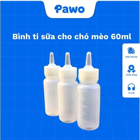 Bình ti sữa cho chó mèo 60ml | PAWO