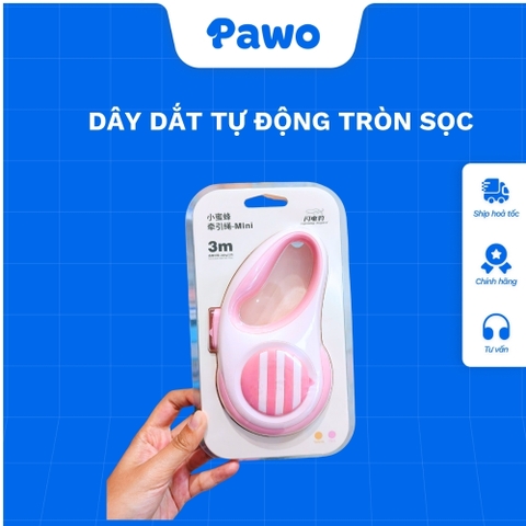 Dây dắt tự động tròn sọc