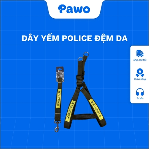 Dây yếm Police đệm da PAWO