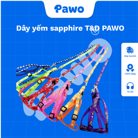 Dây yếm sapphire T&D PAWO