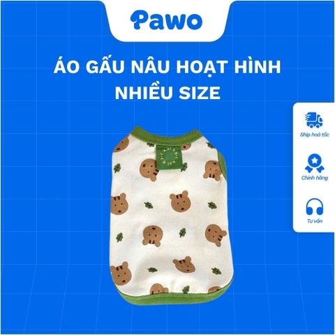 Áo Gấu Nâu Có Viền Nhiều Size PAWO