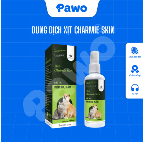 Dung dịch xịt charmie SKIN - đặc trị viêm da, nấm - 100ml - PAWO