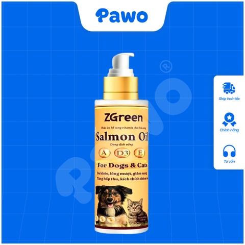 Dầu cá Hồi tổng hợp cho chó mèo ZGreen 100ml PAWO