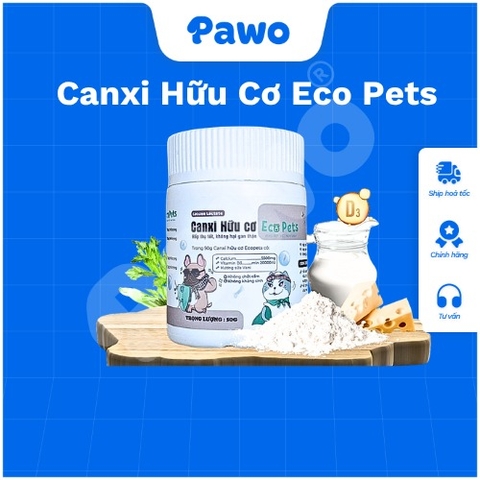 Bột bổ sung canxi, tăng đề kháng hữu cơ ECOPETS chó mèo bầu giúp chắc khỏe xương - 50gr | PAWO