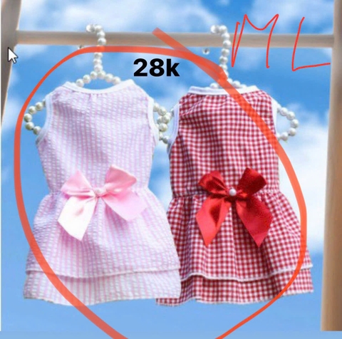 Đầm Kaki nơ to 2 tầng