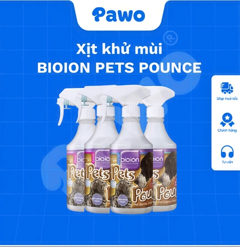 Xịt khử mùi và hỗ trợ các vấn đề về da BIOION PETS POUNCE | PAWO