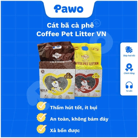 Cát bã cà phê Coffee Pet Litter VN 8L/3kg | PAWO