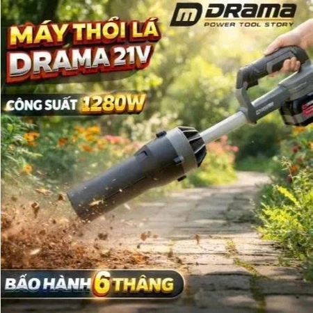 Máy Thổi Lá Pin DRM-5060A 21V 2 Pin 15 Cell 1280W Không Chổi Than