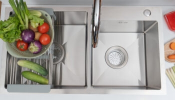 CHẬU MẶT BẰNG 2 HỘC LỆCH LUX.L.82.45.3.MB2.140