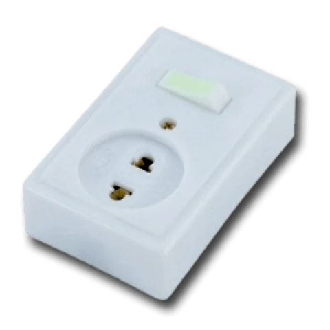 Công tắc liền ổ cắm 6A 250V