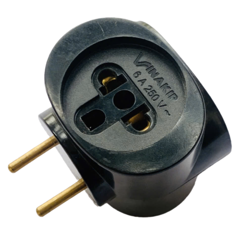 Đầu nối ổ cắm 3 ngả đa năng 6A 250V