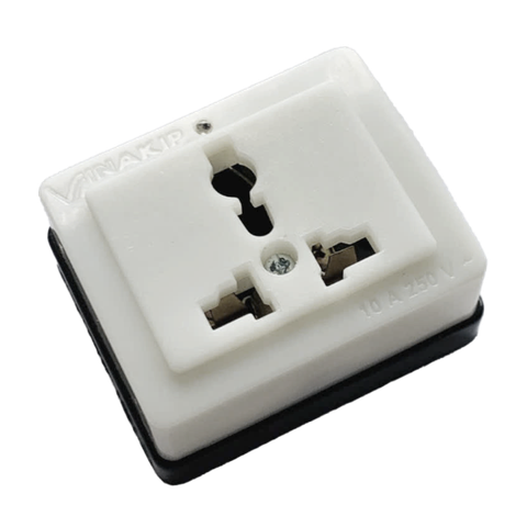 Ổ cắm đơn 3 cực đa năng 10A 250V