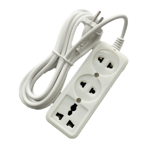 Ổ cắm 3 ngả liền dây đa năng 10A 250V