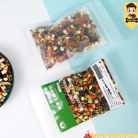 Rau củ sấy khô cho thú cưng (chó, mèo, hamster, nhím..v.v.)