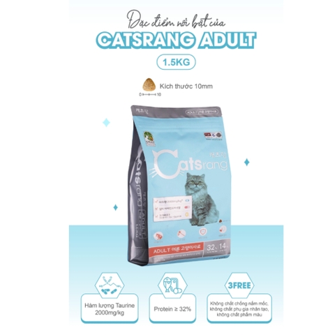 Thức ăn hạt cho mèo trưởng thành trên 12 tháng- Cats Rang Adult