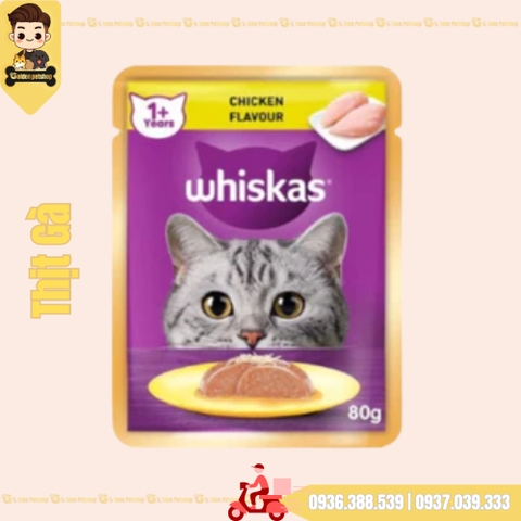 Pate cho mèo Whiskas trên 12 tháng  - gói 80g
