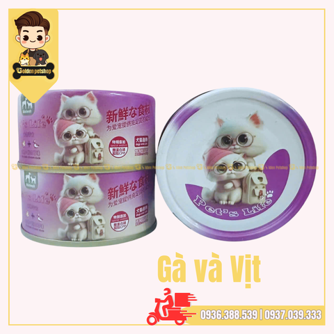 Pate giá sinh rẻ cho chó mèo Lon 85g đồng giá 9K