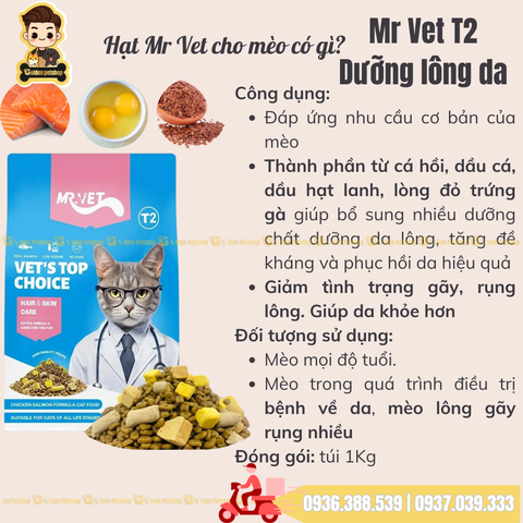 Thức ăn hạt cho mèo Mr Vet - Nhiều loại