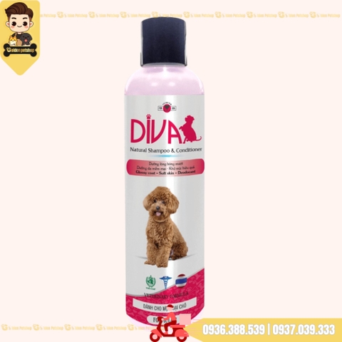 Sữa tắm cho chó Diva - thơm dai - Chai 260ml