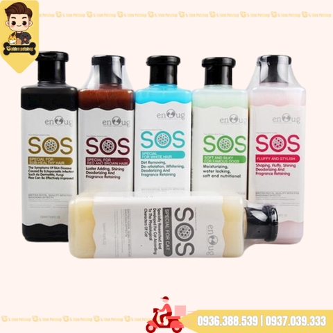 Sữa tắm cho chó mèo SOS - Nhiều loại - Chai 550ml