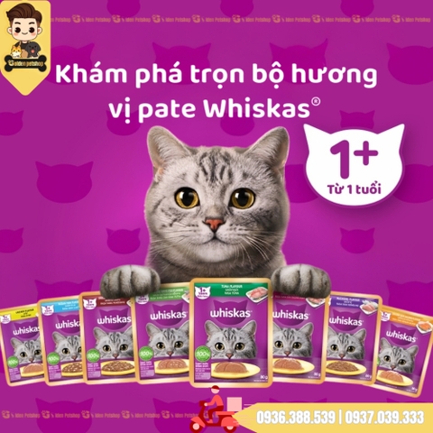 Pate cho mèo Whiskas trên 12 tháng  - gói 80g