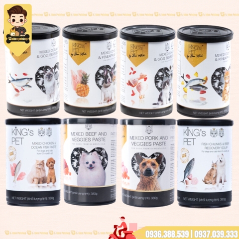 Pate cho chó mèo King's Pet - lon 380g