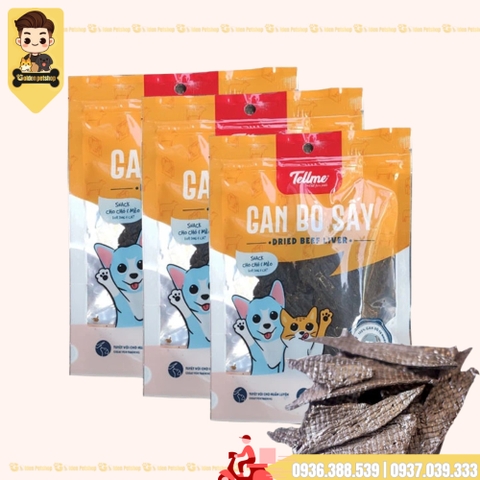 Gan bò sấy dành cho chó Tellme - gói 75g