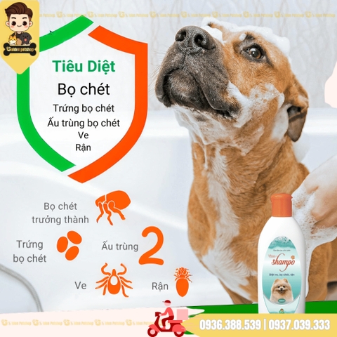 Sữa tắm ngừa ve rận cho chó mèo Vemedim - Chai 300ml
