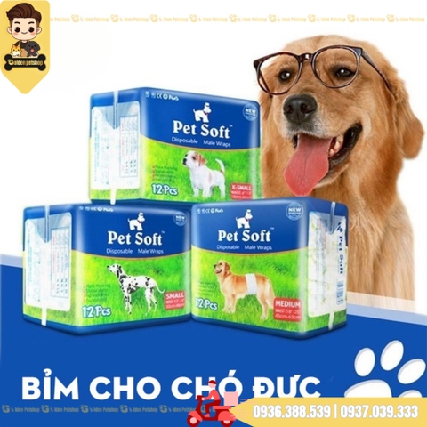 Tả, Bỉm cho chó Đực PetSoft - Nhiều kích cở