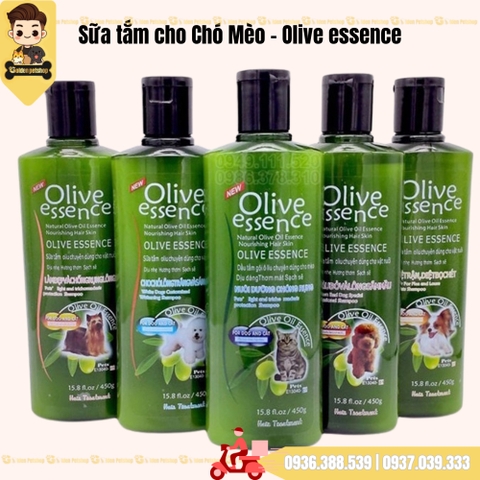 Sữa tắm cho chó mèo Olive Essence - Nhiều loại - Chai 450ml