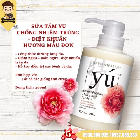 Sữa tắm cho chó mèo Yú (YU) - siêu thơm, mượt - Chai 400ml