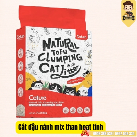 Cát vệ sinh cho mèo - Cát đậu nành Cature Purcat 7L