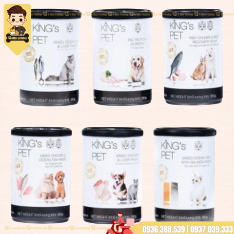 Pate cho chó mèo King's Pet - lon 380g