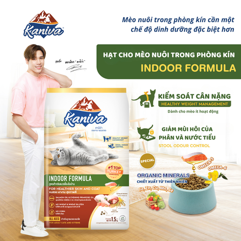 Thức ăn hạt dành cho mèo Kaniva mèo nuôi trong nhà - Indoor Formula